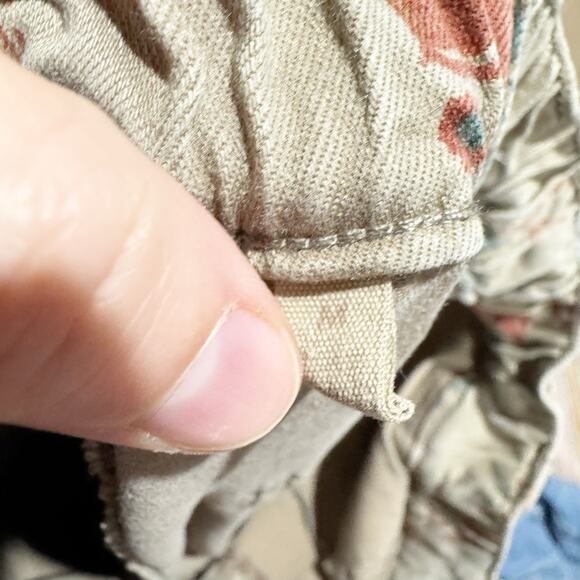 Soft Surroundings Womens Medium Floral Stretch Preppy Cottage Retro Chino Khaki - Picture 5 of 6